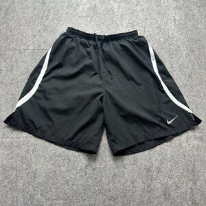 Nike Challenger Running Shorts Men L Black White 7" Woven 2 in 1 Liner 717951